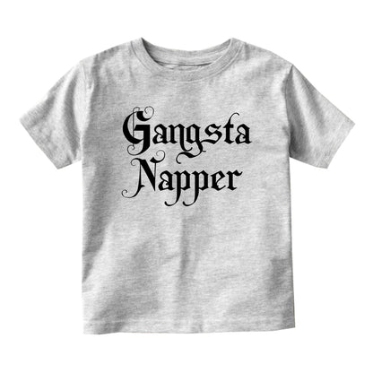 Gangsta Napper Sleep Funny Baby Infant Short Sleeve T-Shirt Grey