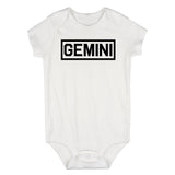 Gemini Horoscope Sign Infant Baby Boys Bodysuit White