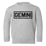 Gemini Horoscope Sign Toddler Boys Crewneck Sweatshirt Grey