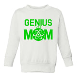 Genius Like Mom Atom Toddler Boys Crewneck Sweatshirt White