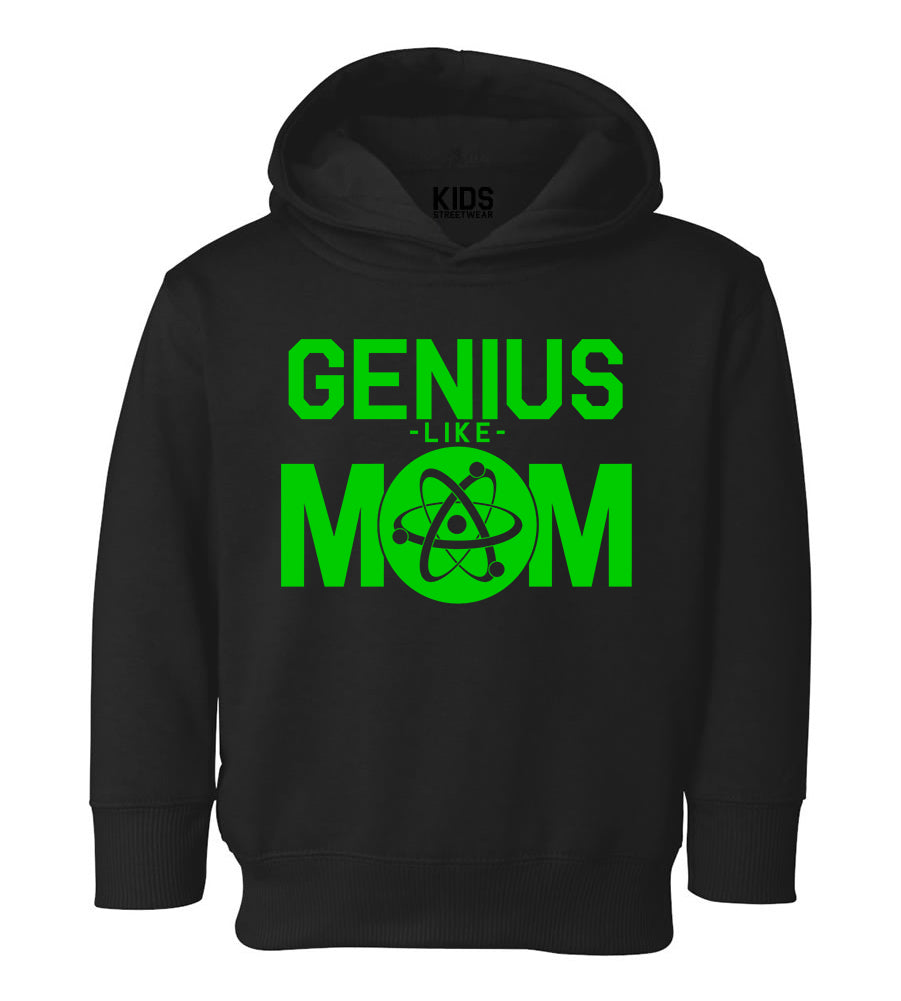 Genius Like Mom Atom Toddler Boys Pullover Hoodie Black
