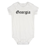 Georgia State Old English Infant Baby Boys Bodysuit White