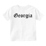 Georgia State Old English Infant Baby Boys Short Sleeve T-Shirt White