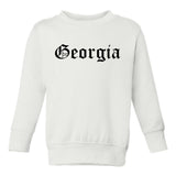 Georgia State Old English Toddler Boys Crewneck Sweatshirt White