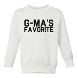 Gmas Favorite Toddler Boys Crewneck Sweatshirt White