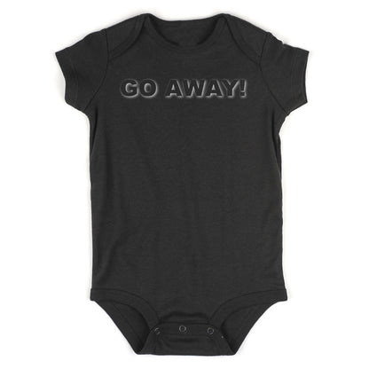 Go Away Infant Baby Boys Bodysuit Black