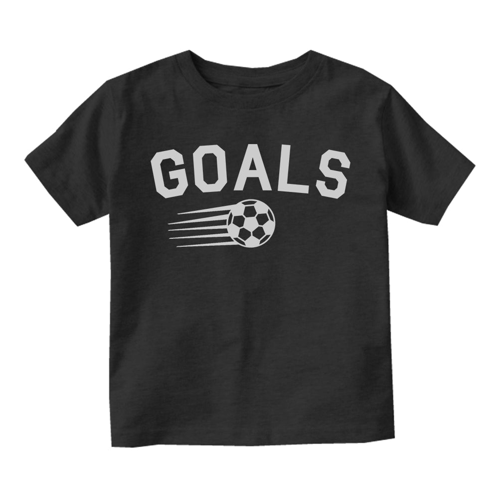 Goals Soccer Ball Infant Baby Boys Short Sleeve T-Shirt Black