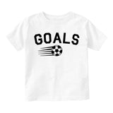 Goals Soccer Ball Infant Baby Boys Short Sleeve T-Shirt White