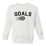 Goals Soccer Ball Toddler Boys Crewneck Sweatshirt White