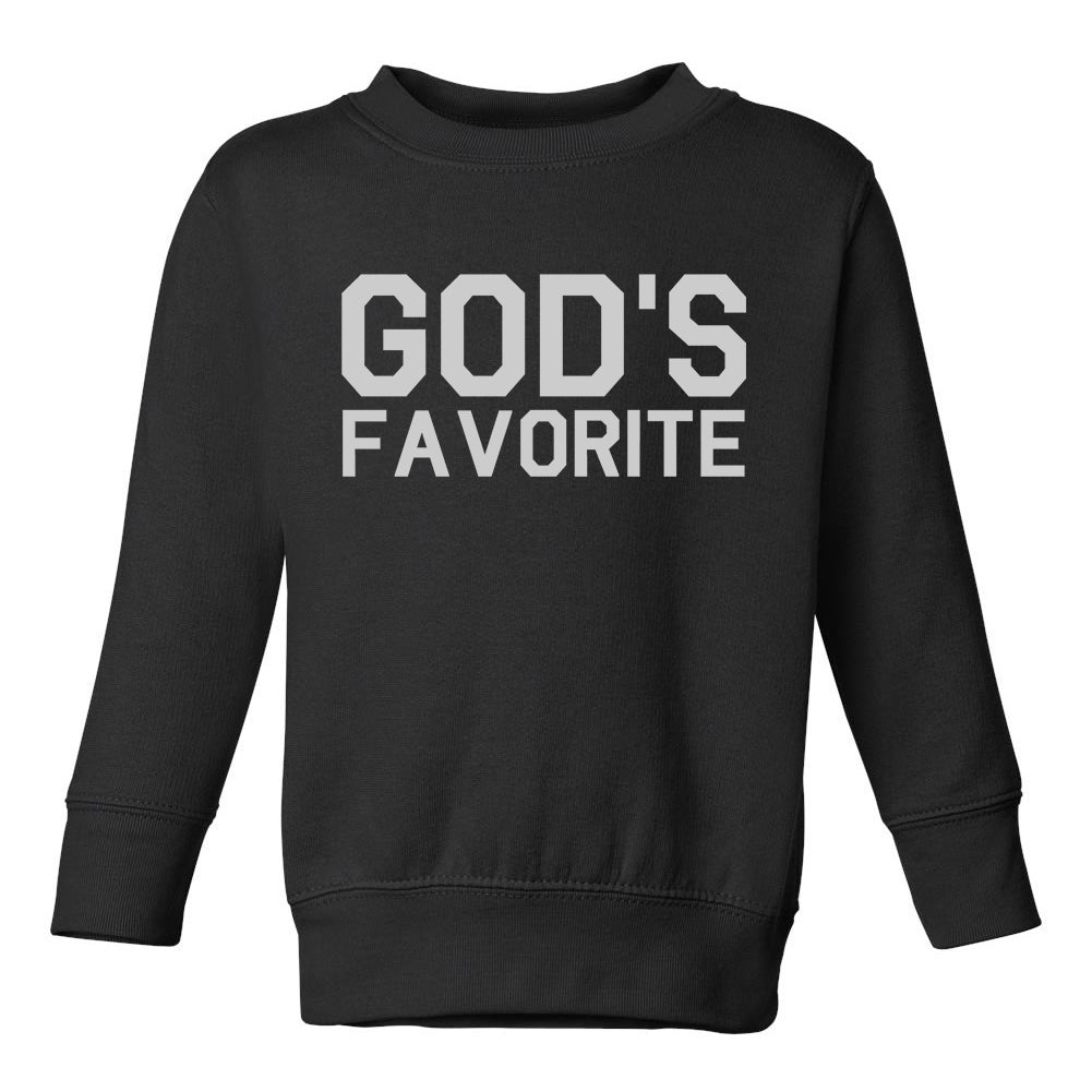 Gods Favorite Toddler Boys Crewneck Sweatshirt Black