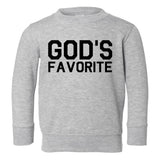 Gods Favorite Toddler Boys Crewneck Sweatshirt Grey