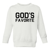 Gods Favorite Toddler Boys Crewneck Sweatshirt White