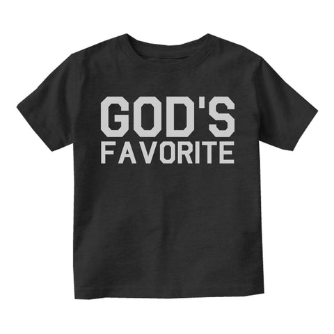 Gods Favorite Toddler Boys Short Sleeve T-Shirt Black
