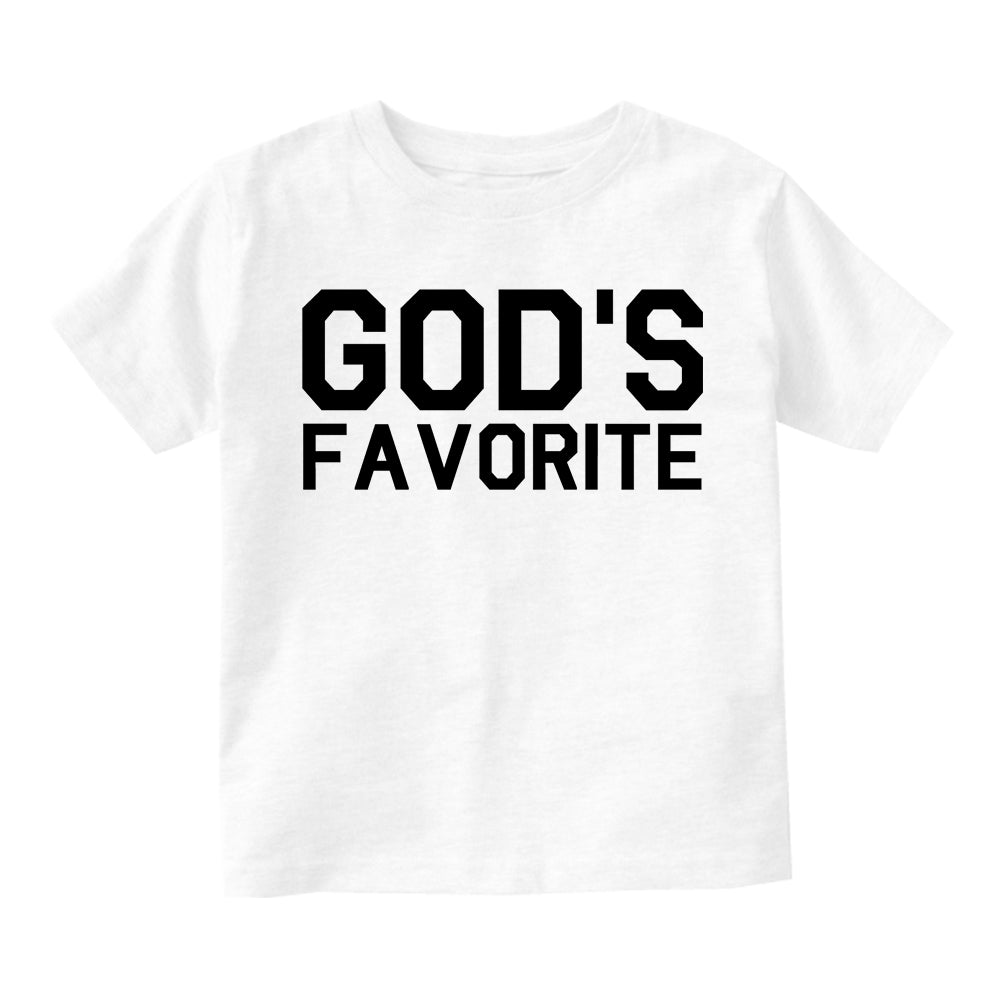 Gods Favorite Toddler Boys Short Sleeve T-Shirt White