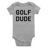 Golf Dude Infant Baby Boys Bodysuit Grey