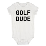 Golf Dude Infant Baby Boys Bodysuit White