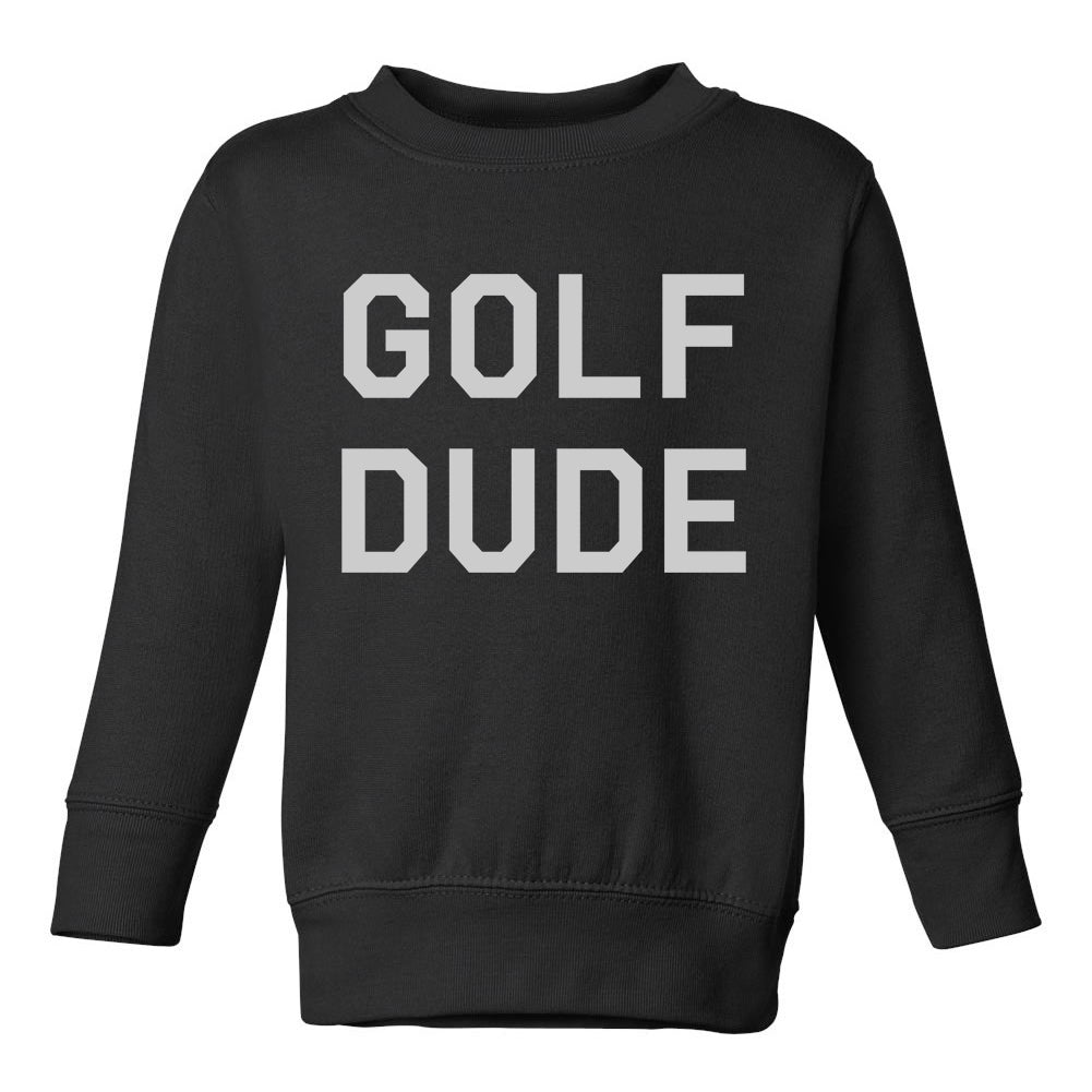 Golf Dude Toddler Boys Crewneck Sweatshirt Black