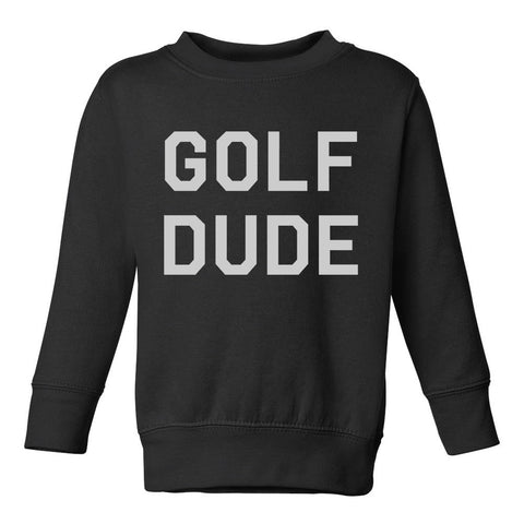 Golf Dude Toddler Boys Crewneck Sweatshirt Black