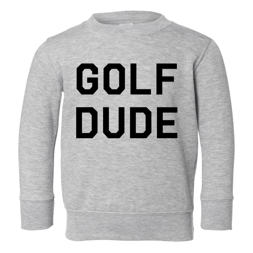 Golf Dude Toddler Boys Crewneck Sweatshirt Grey