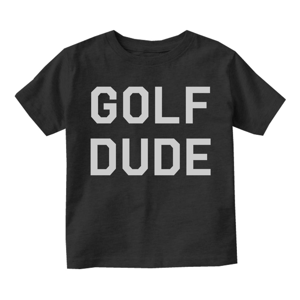 Golf Dude Toddler Boys Short Sleeve T-Shirt Black