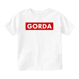 Gorda Chunky Baby Baby Toddler Short Sleeve T-Shirt White