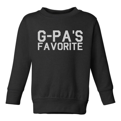Gpas Favorite Toddler Boys Crewneck Sweatshirt Black