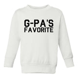 Gpas Favorite Toddler Boys Crewneck Sweatshirt White