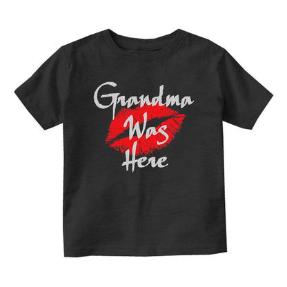 Grandma Was Here Baby Infant Short Sleeve T-Shirt Black