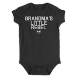 Grandmas Little Rebel Emoji Infant Baby Boys Bodysuit Black