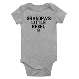 Grandpas Little Rebel Emoji Infant Baby Boys Bodysuit Grey