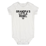 Grandpas Little Rebel Emoji Infant Baby Boys Bodysuit White