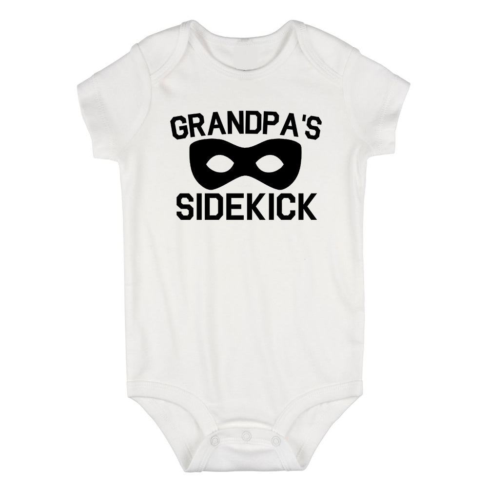 Grandpas Sidekick Hero Infant Baby Boys Bodysuit White