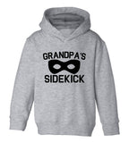 Grandpas Sidekick Hero Toddler Boys Pullover Hoodie Grey