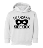 Grandpas Sidekick Hero Toddler Boys Pullover Hoodie White
