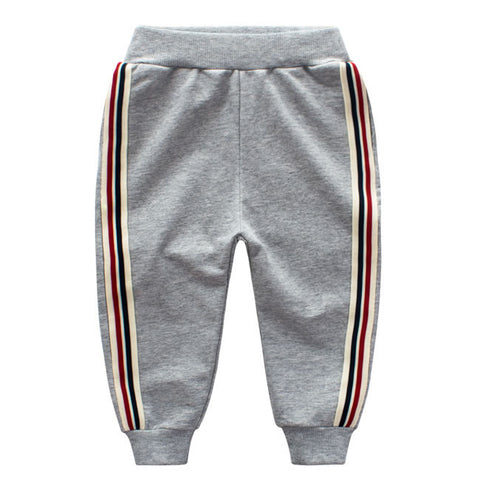 Grey Multi Striped Toddler Boys Sweatpants