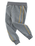 Grey And Yellow Striped Toddler Boys Jogger Pants