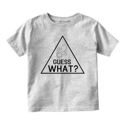 Guess What Announcement Baby Infant Short Sleeve T-Shirt Grey