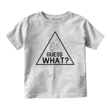 Guess What Announcement Baby Infant Short Sleeve T-Shirt Grey