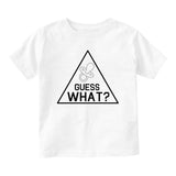 Guess What Announcement Baby Infant Short Sleeve T-Shirt White