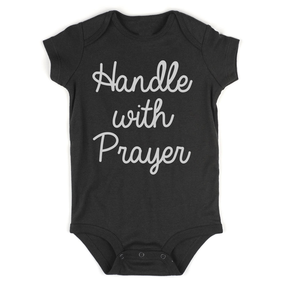 Handle With Prayer Infant Baby Boys Bodysuit Black