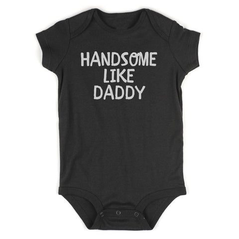 Handsome LIke Daddy Baby Bodysuit One Piece Black
