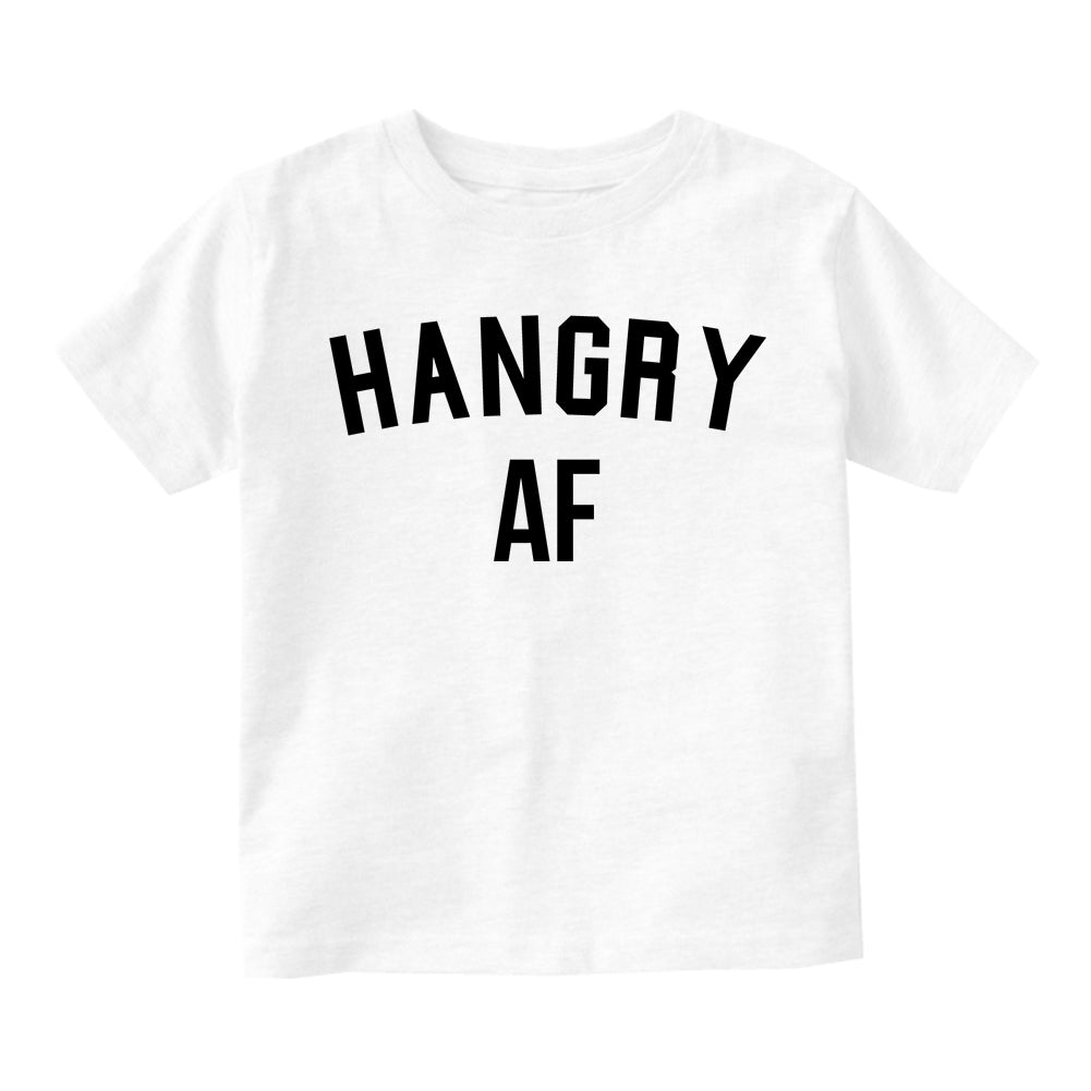 Hangry AF Funny Infant Baby Boys Short Sleeve T-Shirt White