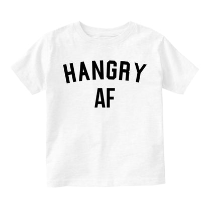 Hangry AF Funny Infant Baby Boys Short Sleeve T-Shirt White