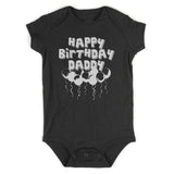 Happy Birthday Daddy Balloons Baby Bodysuit One Piece Black