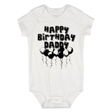 Happy Birthday Daddy Balloons Baby Bodysuit One Piece White