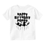 Happy Birthday Mommy Balloons Baby Toddler Short Sleeve T-Shirt White