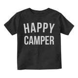 Happy Camper Camping Infant Baby Boys Short Sleeve T-Shirt Black