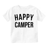 Happy Camper Camping Infant Baby Boys Short Sleeve T-Shirt White