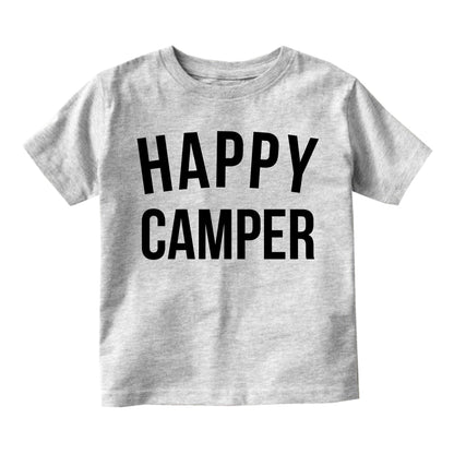 Happy Camper Camping Toddler Boys Short Sleeve T-Shirt Grey