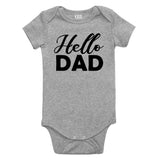Hello Dad Pregnancy Announcement Baby Bodysuit One Piece Grey
